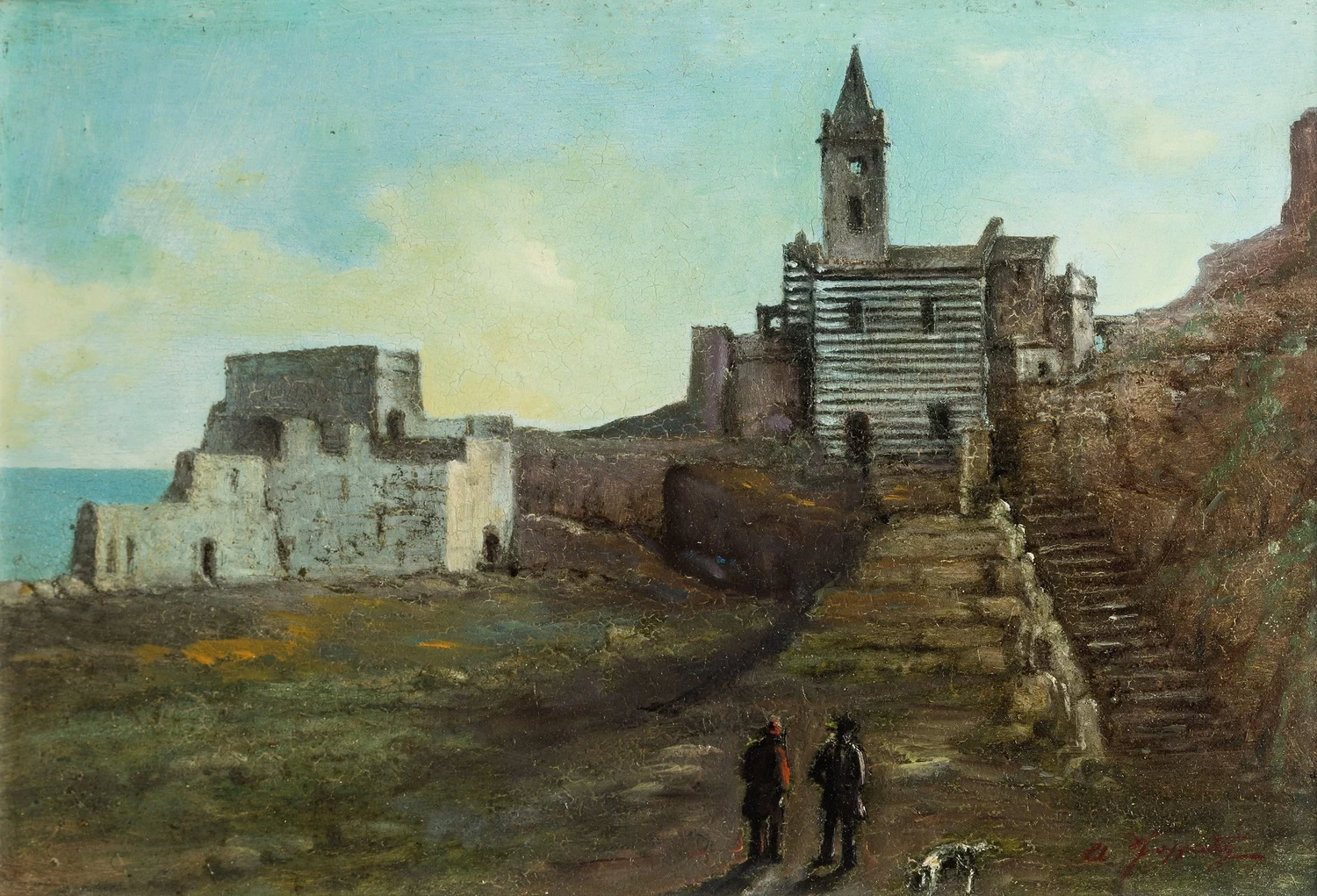 Veduta della Chiesa di San Pietro e Porto Venere